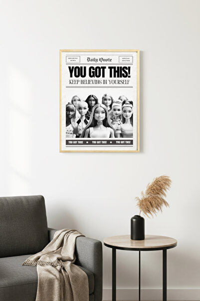 huhuli Πίνακας με κορνίζα από φυσικό ξύλο - Πορτρέτο Ποπ Αρτ - Εμπνευσμένο απ...