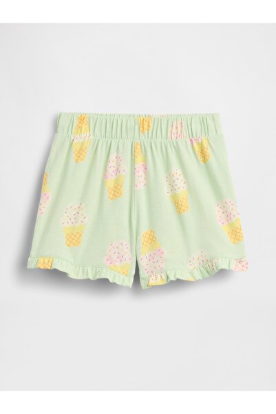 GAP Kız Bebek Açık Yeşil Pull-On Baskılı Şort