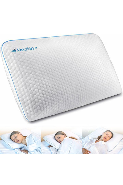 NEXTWAVE ®   Ορθοπεδικό μαξιλάρι, αεριζόμενο τζελ μνήμης, 2 ζώνες, αυχενική υ...