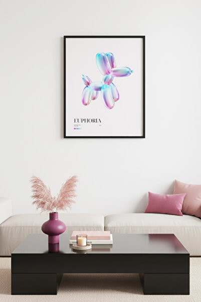 huhuli Ρετρό αφηρημένη ζωγραφική με φυσικό ξύλινο πλαίσιο - Παστέλ αποχρώσεις...