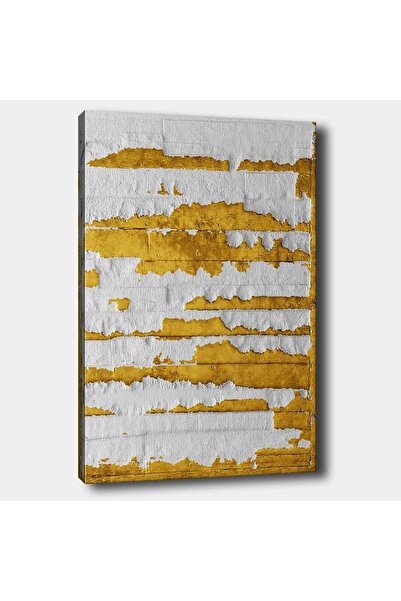OEM Re-Bloom διακοσμητικός πίνακας, καμβάς/ξύλο, λευκό/χρυσό, 70 x 100 εκ.