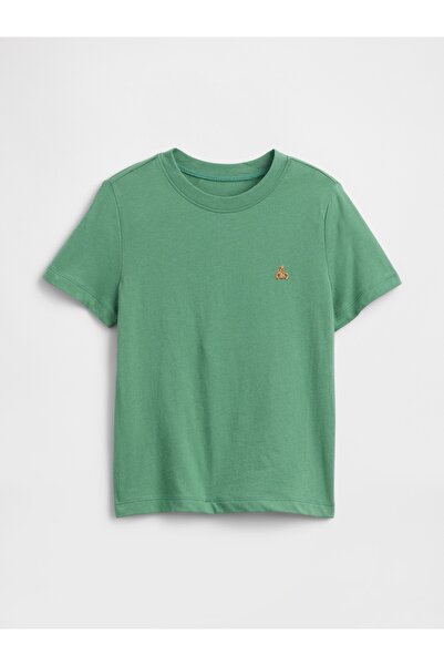 GAP Erkek Bebek Yeşil Brannan Bear Bisiklet Yaka T-Shirt