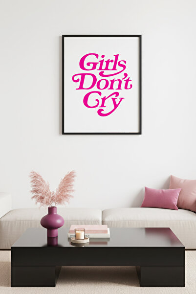 huhuli Ρετρό πίνακας με φυσικό ξύλινο πλαίσιο - Ροζ τυπογραφία με την επιγραφ...