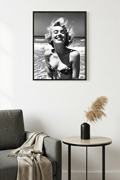 huhuli Επιτραπέζια ζωγραφιά με μίνιμαλ σχέδιο με φυσικό ξύλινο πλαίσιο - Φωτο...