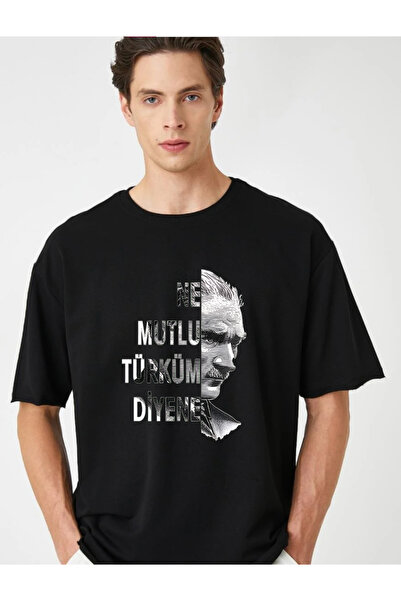 offsidesign Unisex Ataturk Kakav sam srećan Turčin Silueta dizajn Kratki ruka...