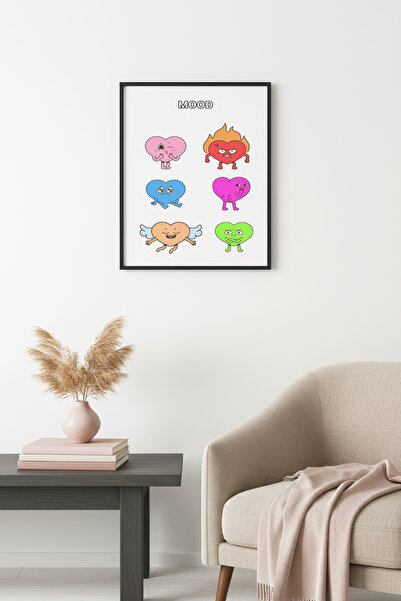 huhuli Ρετρό πίνακας με φυσικό ξύλινο πλαίσιο - Σετ για συναισθηματική διάθεσ...