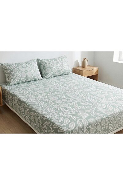 Vivense MAKİ HOME ÇİFT KİŞİLİK LASTİKLİ ÇARŞAF VE YASTIK KILIFI SETİ, ÇİÇEK D...