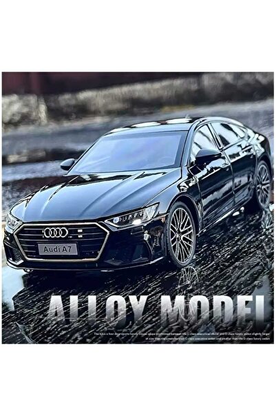 Aksoy Toys Audi A7 Siyah Metal Araba 1:24 Ölçek Diecast Model Araba 20 Cm
