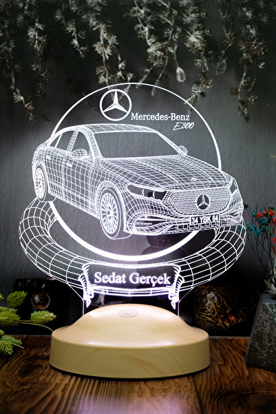 SEVGİLAMBASI Araba Tutkunlarına Özel Hediye, Mercedes E300 Modele Özel 3D Kiş...