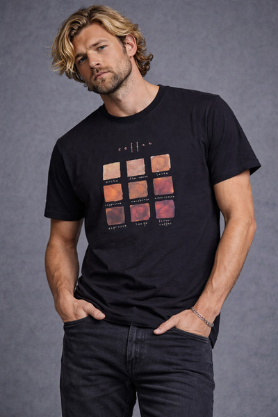 CAMILA PAUL Coffee Themed Printed T-Shirt