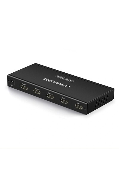 Ugreen CM620-40202UK جهاز تقسيم إشارة HDMI 1 مدخل و4 مخارج، قابس بريطاني، أسود