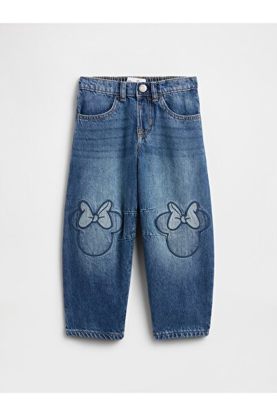 GAP Kız Bebek Koyu Mavi İşlemeli Horseshoe Jean Pantolon