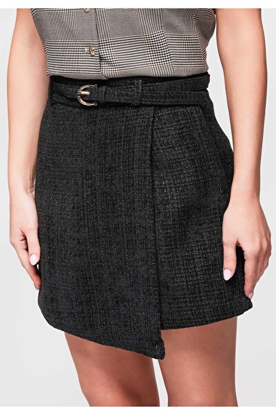 OMBRE Γυναικείο Σορτς Φούστα Ψηλόμεσο OW-GL-E0002 Μαύρο