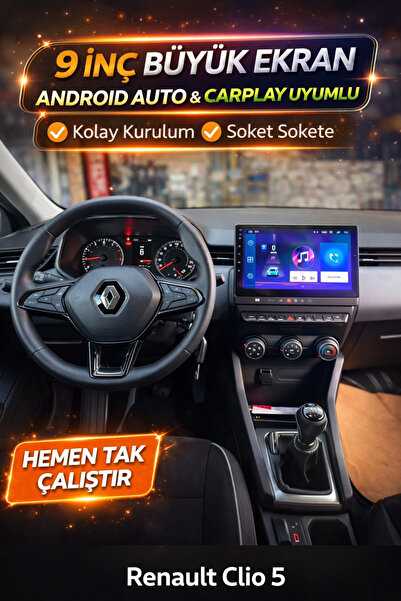 Grade Power RENAULT CLİO 5 ANDROİD CARPLAY MULTİMEDYA 4GB RAM 64GB HAFIZA SON...