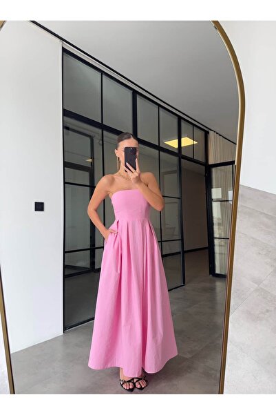 BB Bensu Buyruk ΣΤΡΑΠΛΕΖ ΦΟΡΕΜΑ ΑΠΟ ΥΦΑΣΜΑ ΑΛΕΞΙΠΤΩΤΑ ΜΕ ΤΣΕΠΕΣ ΡΟΖ