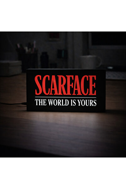 Gişe Arts Masa Lambası - Scarface: The World Is Yours Adaptörlü Dekoratif & H...