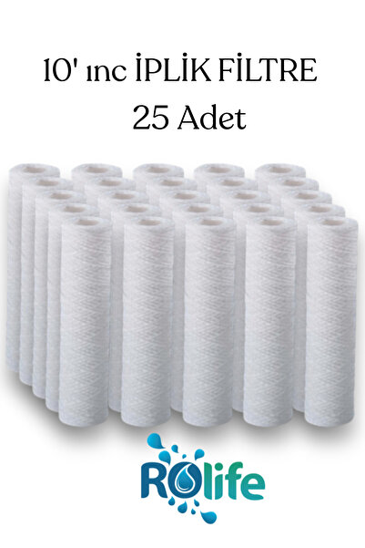 Rolife SU ARITMA CİHAZI FİLTRESİ 10 İnç 5 Mikron İplik Filtre Bina Girişi Kab...