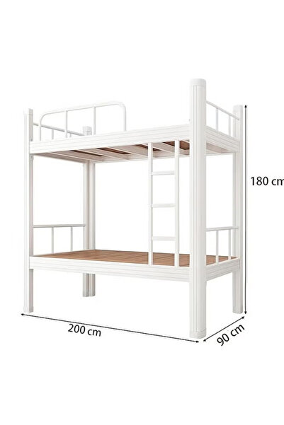 NKX Double Decker Bunker Bed Sturdy Metal Frame, Space-Saving Design