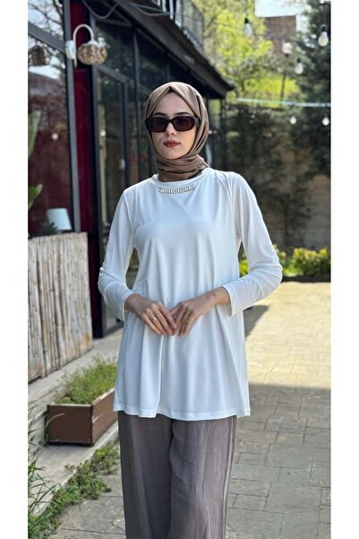 VUU Long Sleeve Blouse with Stone Collar 26Ss2017