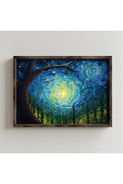 OEM Tablou decorativ Re-Bloom, MDF/lemn masiv, multicolor, 50 x 70 x 3.5 cm