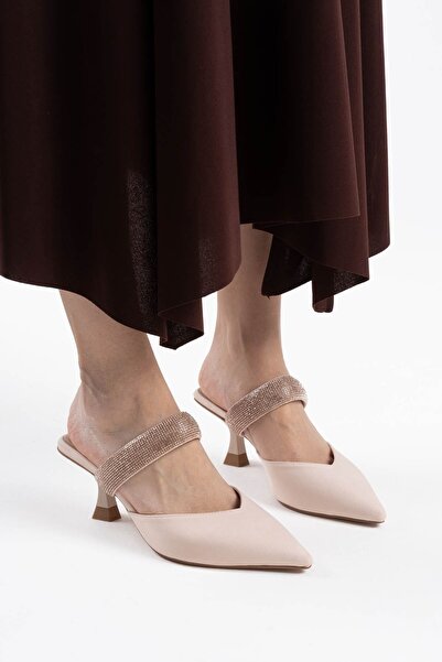 Zerenyus Γυναικείες παντόφλες με τακούνι Biarritz Premium Beige