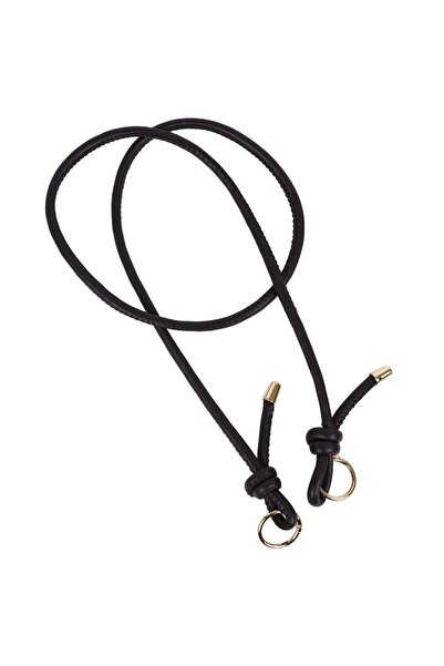 Ritzz Ρυθμιζόμενος δερμάτινος ιμάντας τσάντας με κόμπους (Χρυσό) - Σκούρο Καφέ