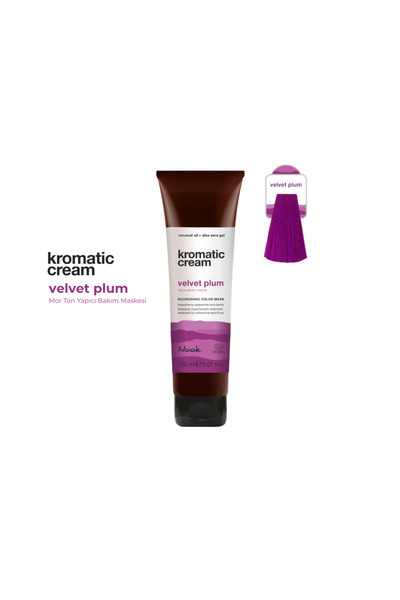 Nook Kromatic Cream Velvet Plum Mor Ton Yapıcı Işıltı Veren Saç Maskesi 150ml...