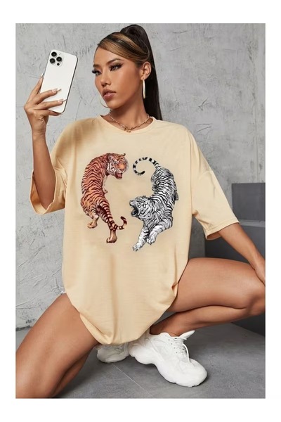 ZİYMO 2 Μπλουζάκια με στάμπα Τίγρης