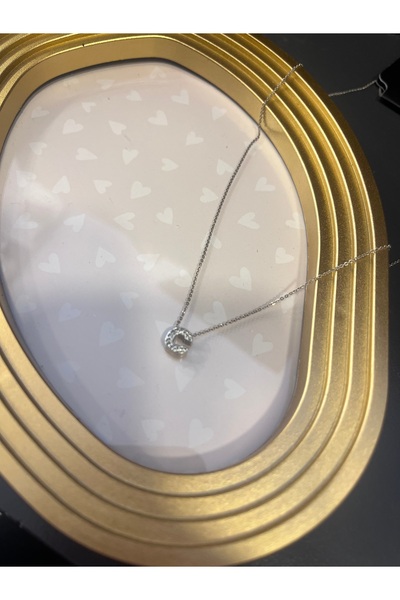 gozdeasutayaccessory C harfli gümüş minimal Çelik kolye