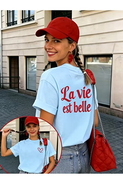 PAVRO Unisex Tshirt Quality Fabric La Vie Est Belle Heart Printed Comfortable...
