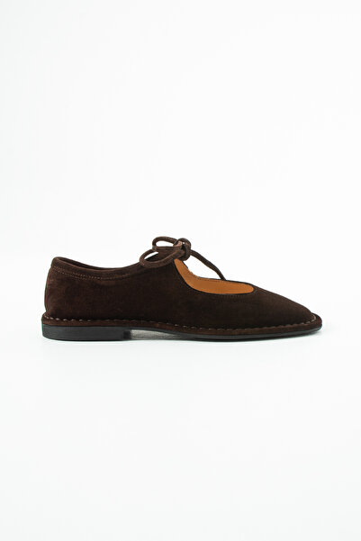 Siena Shoes حذاء باليرينا نسائي من Ulya مصنوع من الجلد الطبيعي المرن باللون ا...