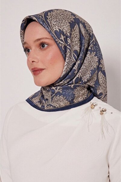 Levidor Φουλάρι με έθνικ σχέδιο φύλλων τσινέζικης κεραμικής και λαμπερά κρυστ...