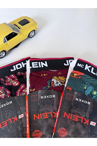 Noname Desenli Boxer 3'lü Paket