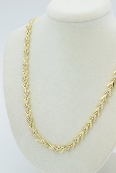 XUPING JEWELRY Style Pearl/Xuping Jewelry Triangle Zircon Stone Necklace