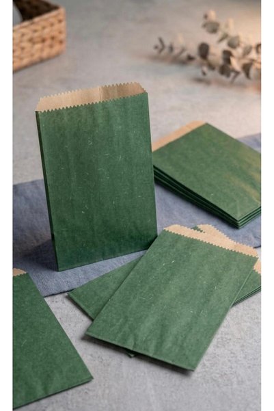 aybaş kağıtçılık 1. Kalite 16x21 Cm ( 10 Adet ) Yeşil Renk Hediye Paketi, Hed...