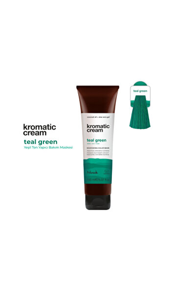 Nook Kromatic Cream Teal Green Yeşil Ton Yapıcı Işıltı Veren Saç Maskesi 150m...