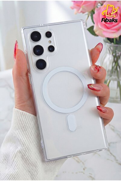 Fibaks (İçi ve Dışı Jelatinli) Galaxy S26 Ultra Kılıf Kablosuz Şarj Magsafe W...
