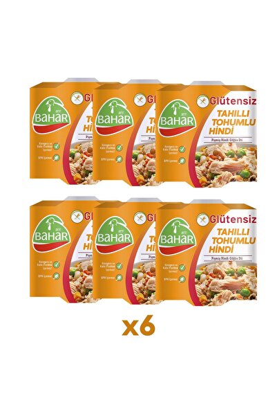 Bahar Hindi Pişmiş Hindi Glutensiz Tahıllı Tohumlu 185g 6 Adet