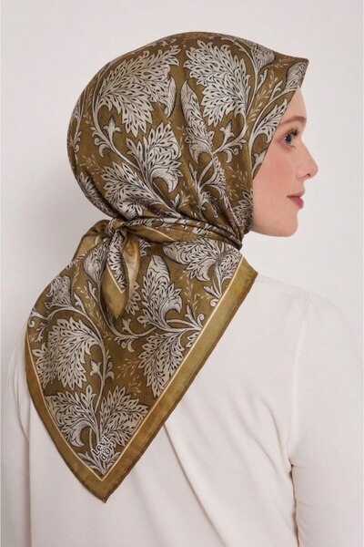 Levidor Φουλάρι με έθνικ σχέδιο φύλλων τσινέζικης κεραμικής και λαμπερά κρυστ...