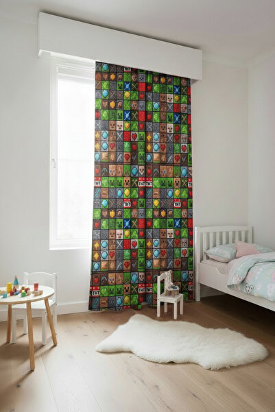 ALYOUTLET Çocuk Odası Baskılı Fon Perde 140 x 260 A+ Kalite