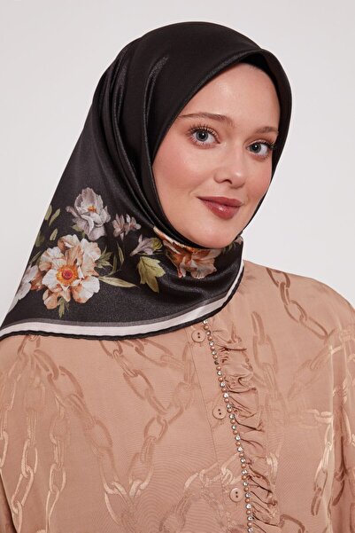 Levidor Λαμπερό κρυστάλλινο φουλάρι με κενό κέντρο και λουλούδια τριαντάφυλλα...