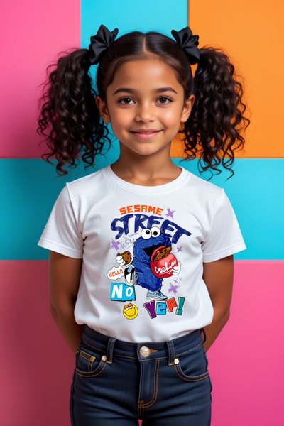 barsdepo Μπλουζάκι με στάμπα Cookies, Oversize Unisex Μπλουζάκι για Παιδιά / ...