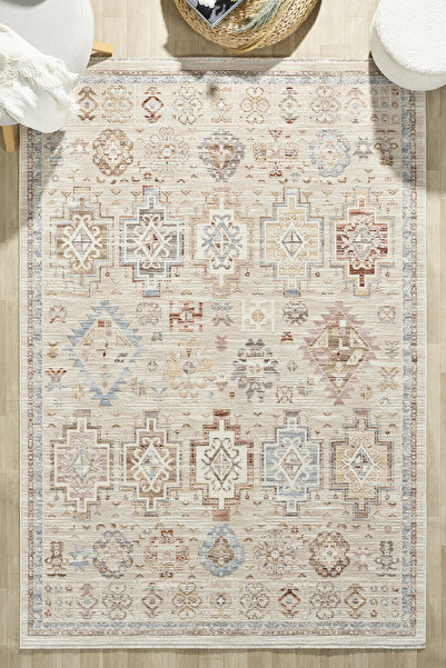 venucci home & living Valencia %100 Polyester Vintage Modern Dokuma Salon Otu...