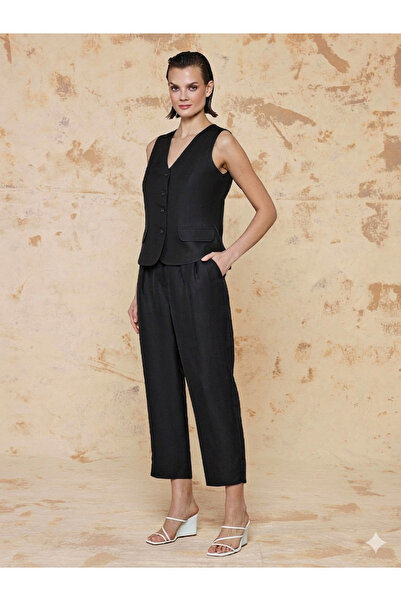 Unique Παντελόνι με διπλό στρίφωμα και λεπτομέρειες