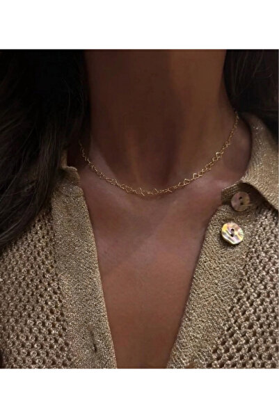 AŞIK ACCESSORIES Heart Chain Steel