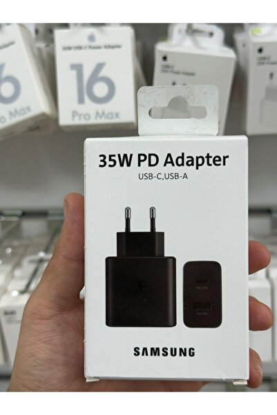 SOLGUN SAMSUNG UYUMLU 35W ADAPTÖR HEM USB-A HEMDE USB-C ÇOKLU GİRİŞLİ ŞARJ AD...