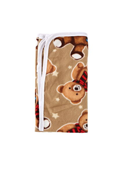 MiniKids Κουβέρτα φλις με αρκούδες, καφέ