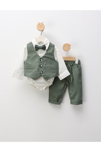 MiniKids Μάθεο κομψό κοστούμι, με πράσινο