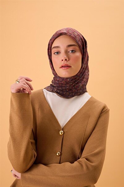 Silk Home Λεπτό βαμβακερό μαλακό κασκόλ σε σκούρο βιζόν, μπορντό, πράσινο λαδ...