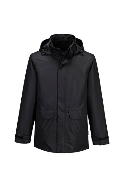 PORTWEST Geaca de lucru, pentru ploaie, negru